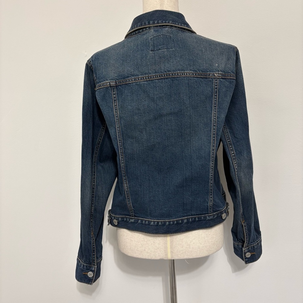 Banana Republic Classic Blue Denim 100% Cotton Jacket Sz L - Picture 3 of 7